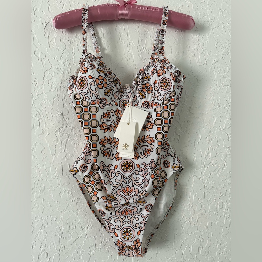 Tory Burch Hicks Garden One-piece Floral Swimsuit - Picture 3 of 8